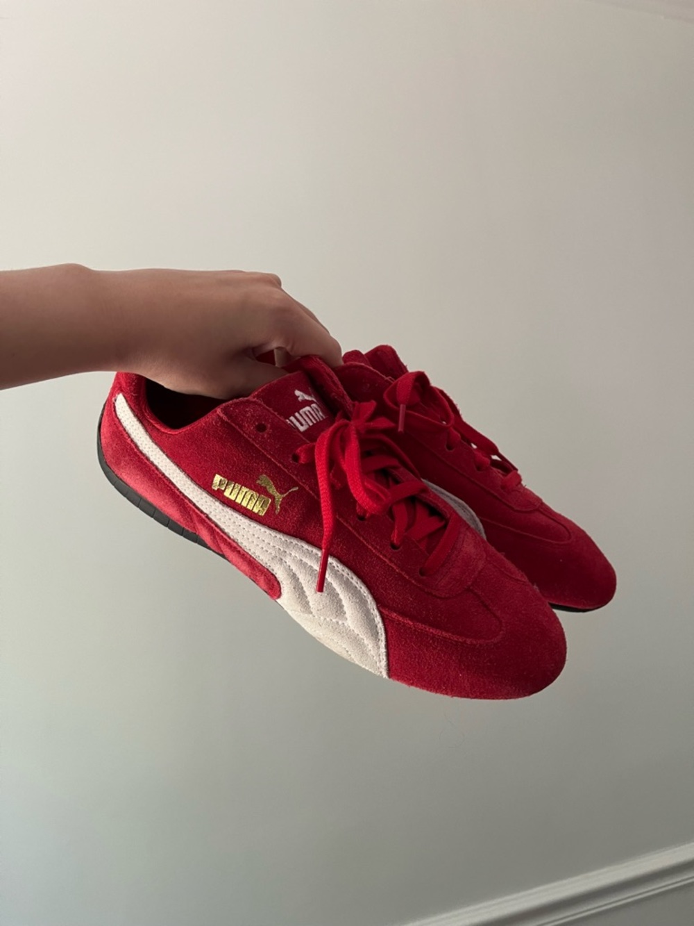 Puma Red Speedcat Suede Sneakers
